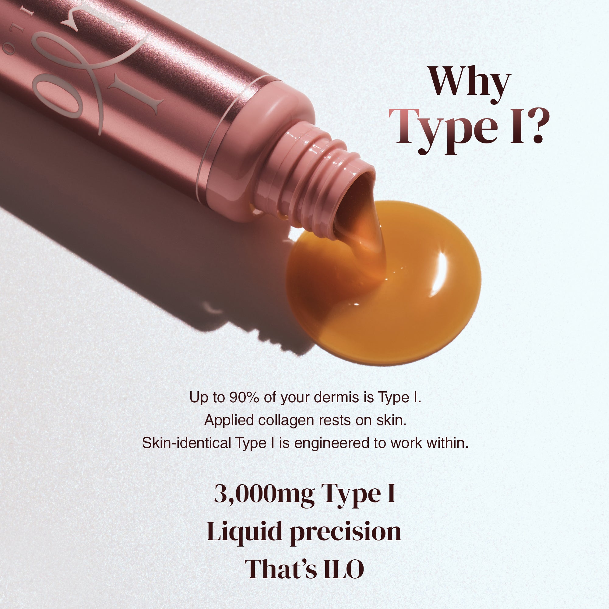 ILO Type 1 Liquid Collagen Drink 14 Bottles – 3,000mg Marine Collagen with Biotin & Ceramide