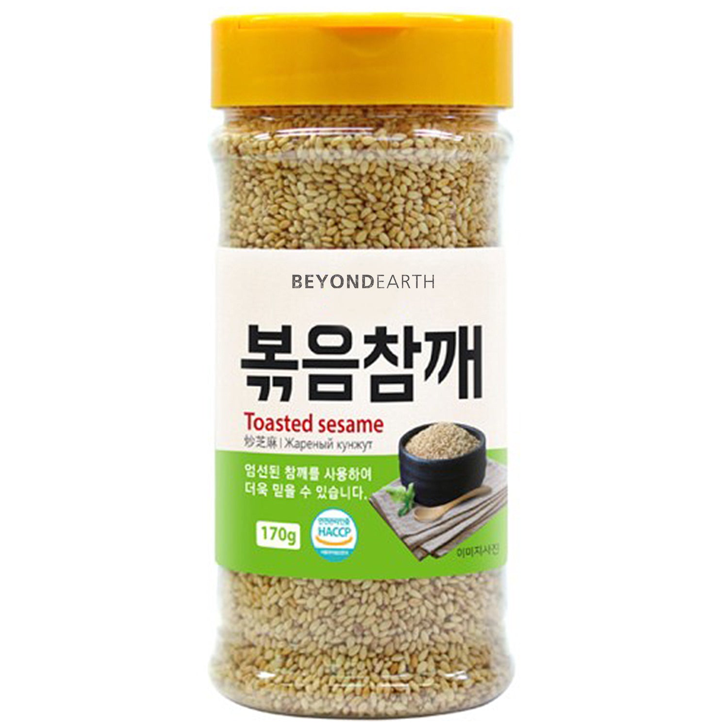 BEYOND EARTH Korean Traditional Roasted Unhulled Sesame Seeds 170g - Rich with Fiber & Minerals