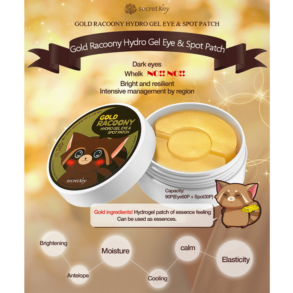 Gold Racoony Hydrogel Eye & Spot Patch